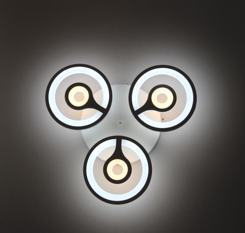 Современная LED люстра с пультом 3 режима на 3 лампы